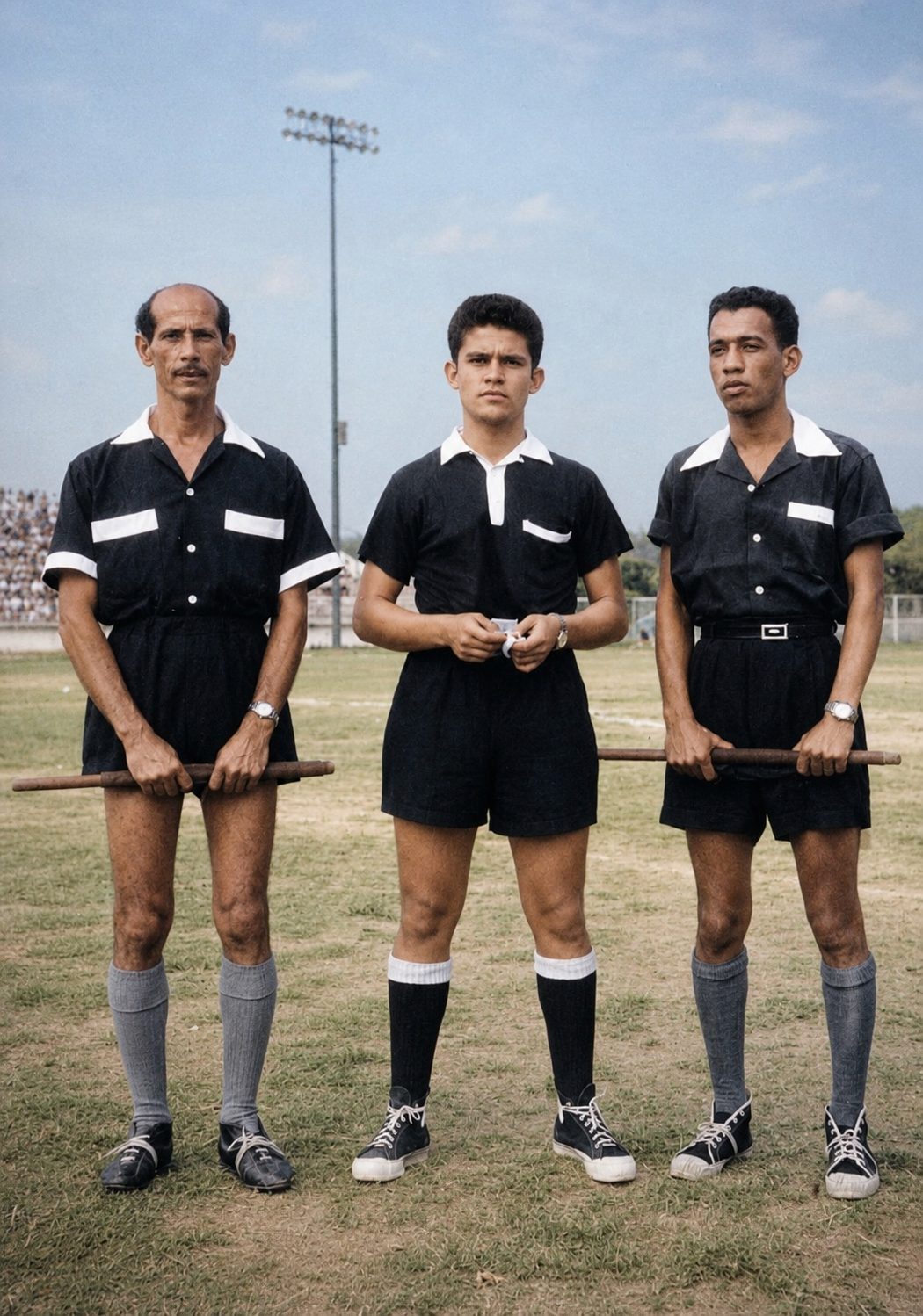 El Chato en sus inicios como árbitro, años 50–60